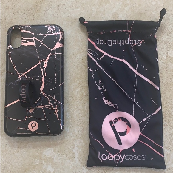 Black Marble Marble Loopy Case Black Rose Marble Loopy Case For